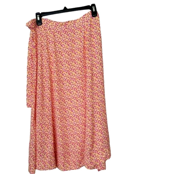 Solid & Striped Wrap Midi Floral Women Skirt Size Small - Picture 3 of 5